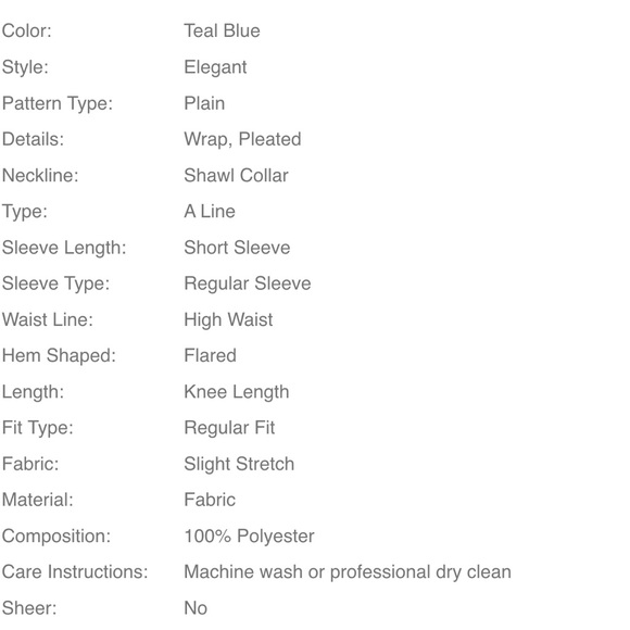 Clasi Solid Shawl Collar Wrap Detail Dress - Picture 5 of 5